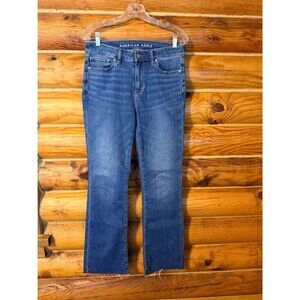 American Eagle Outfitters Women’s High Waisted Skinny Kick Jean with Raw Hem
